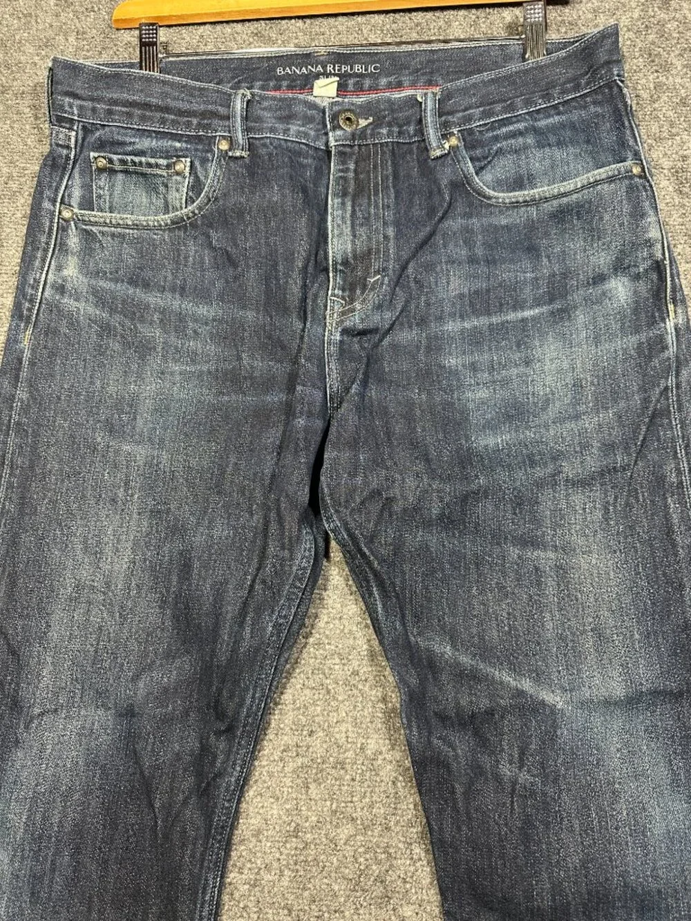 Banana Republic Jeans Mens 36 Slim Fit Blue Cotton Pockets Belt Loops
